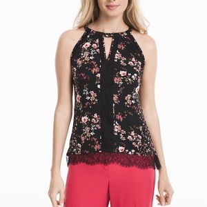 White House Black Market Embroidered Floral